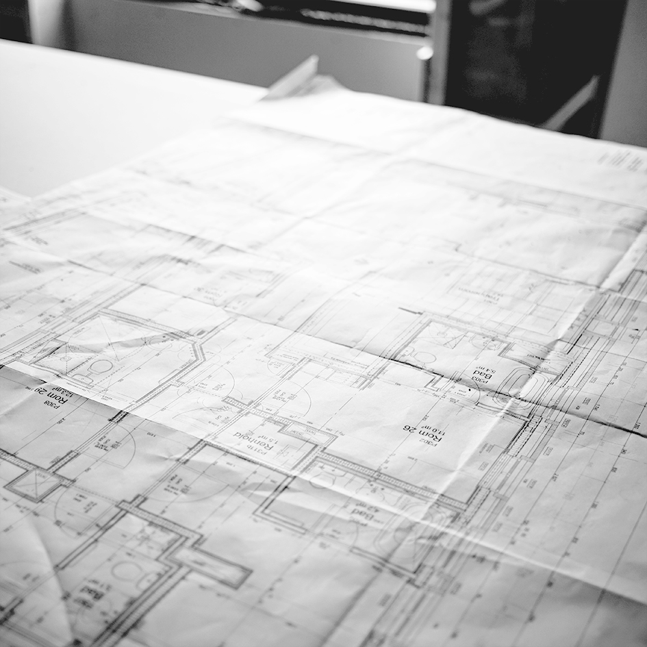Utsnitt av en plantegning